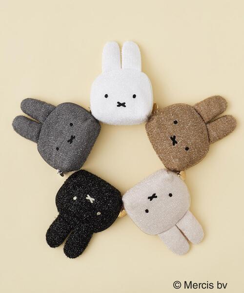 OPAQUE.CLIP（オペークドットクリップ）の「【miffyコラボ】フェイス型キラキラポーチ（ポーチ・レディース・シルバー系7/ゴールド系7/オフホワイト/ブラック/ライトベージュ・00）」の6枚目の写真