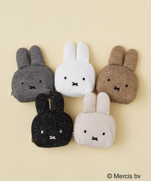 OPAQUE.CLIP（オペークドットクリップ）の「【miffyコラボ】フェイス型キラキラポーチ（ポーチ・レディース・シルバー系7/ゴールド系7/オフホワイト/ブラック/ライトベージュ・00）」の8枚目の写真