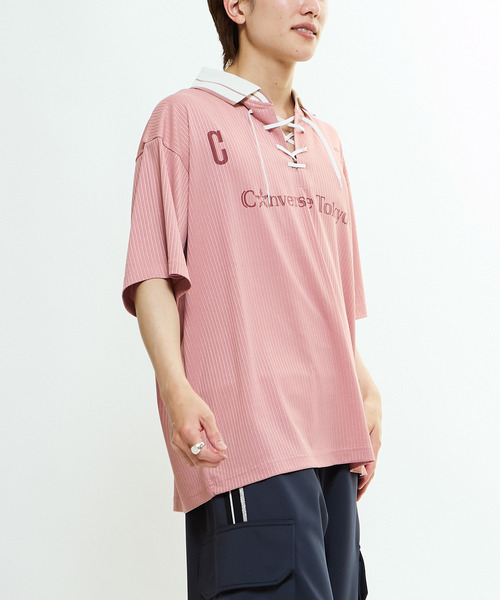 tシャツ LACE-UP COLLAR SOCCER TEE レディース メンズ LACE-UP COLLAR SOCCER TEE（Tシャツ/カットソー）｜CONVERSE
