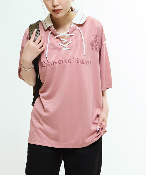 tシャツ LACE-UP COLLAR SOCCER TEE レディース メンズ LACE-UP COLLAR SOCCER TEE｜CONVERSE TOKYO (コンバース