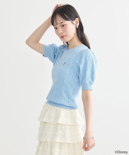 earth music&ecology(アースミュージックアンドエコロジー)の「Disney×Seiji Matsumoto刺繍ニット(ニット/セーター・レディース・イエロー/レッド/サックスブルー/ピンク・FREE)」の19枚目の写真
