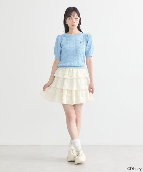 earth music&ecology(アースミュージックアンドエコロジー)の「Disney×Seiji Matsumoto刺繍ニット(ニット/セーター・レディース・イエロー/レッド/サックスブルー/ピンク・FREE)」の22枚目の写真