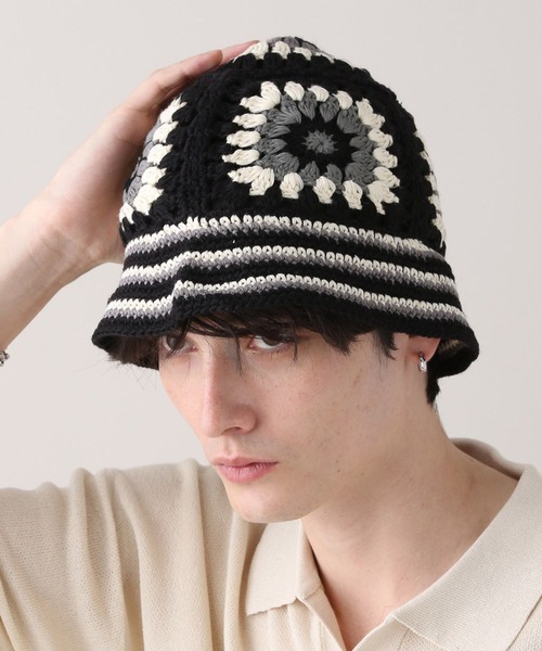 RAGEBLUE（レイジブルー）の「クロシェ編みニットハット（ハット