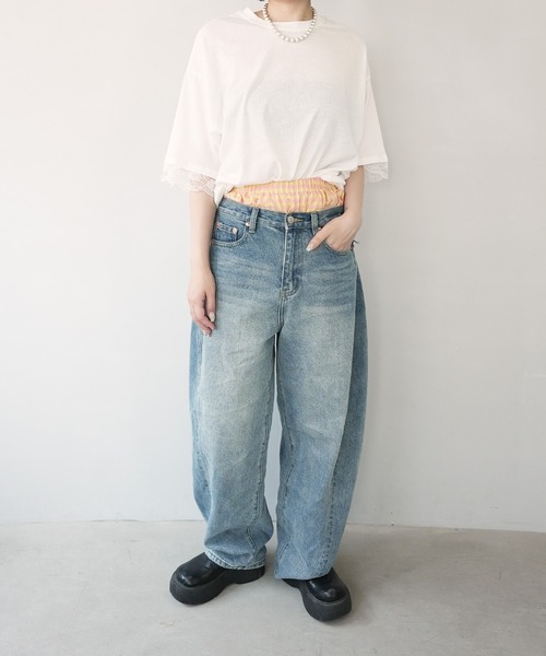 c.u.l(シーユーエル)の「見せパン レディーストランクス ショーツ ギンガムチェック culw837(その他パンツ・レディース・オレンジ/パープル/ブラック/ブルー/ピンク・FREE)」の12枚目の写真