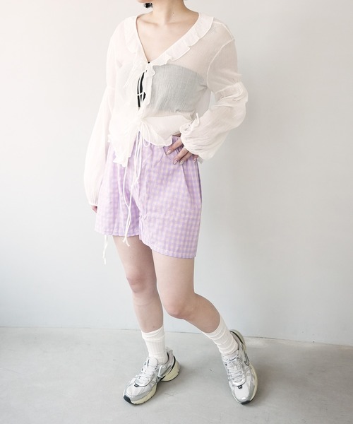 Check Fullmoon パンツ AMBIDEX Store △〇LIGHT FULL MOON パンツ(F クロ): l'atelier