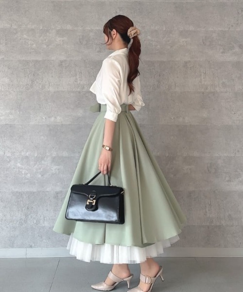 an another angelus（アンアナザーアンジェラス）の「ショールカラーボウタイブラウス（シャツ/ブラウス・レディース・オフホワイト/ブルーグレー・FREE）」の22枚目の写真