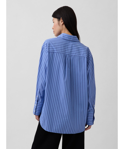 GAP（ギャップ）の「オーガニック コットンポプリン ビッグシャツ（シャツ/ブラウス・レディース・ホワイト×グリーン/ブルー/グリーン/ピンク/ブルー系その他/ピンク系その他・S/XXS/XS/M/L）」の12枚目の写真