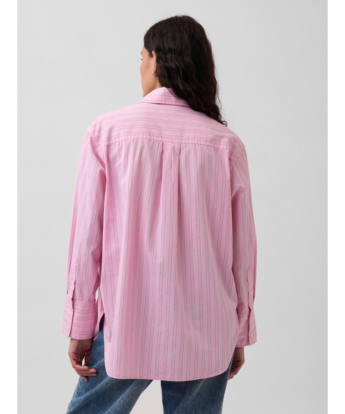GAP（ギャップ）の「オーガニック コットンポプリン ビッグシャツ（シャツ/ブラウス・レディース・ホワイト×グリーン/ブルー/グリーン/ピンク/ブルー系その他/ピンク系その他・S/XXS/XS/M/L）」の15枚目の写真