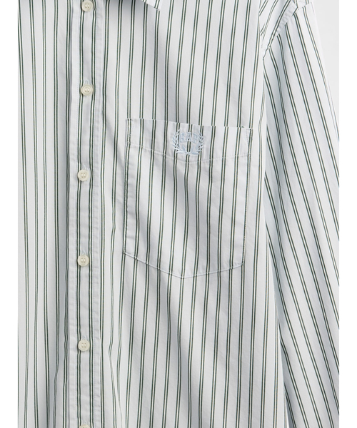 GAP（ギャップ）の「オーガニック コットンポプリン ビッグシャツ（シャツ/ブラウス・レディース・ホワイト×グリーン/ブルー/グリーン/ピンク/ブルー系その他/ピンク系その他・S/XXS/XS/M/L）」の20枚目の写真