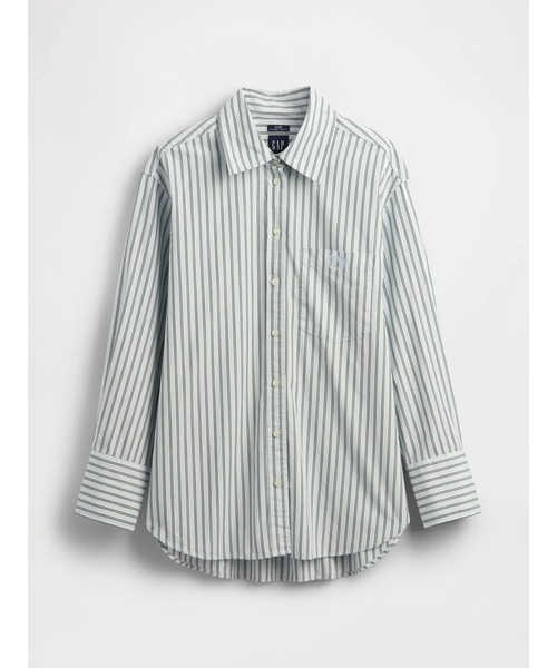 Gap グレー 長袖シャツ 100%コットン GAP グレー コットン長袖シャツ ピンタックデザイン - メルカリ