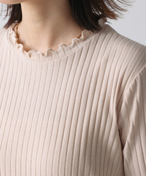 Bou Jeloud（ブージュルード）の「ハーフスリーブカットソー（Tシャツ/カットソー・レディース・ライトグリーン/グリーン/A/アイボリー/カーキ/ブラック/ブルー/B・M/L）」の17枚目の写真