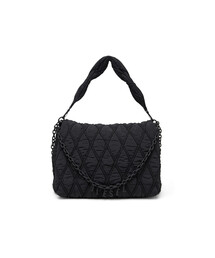 DIESEL ブラック キルティング ショルダーバッグ CHARM-D SHOULDER M デニムキルティングショルダーバッグM