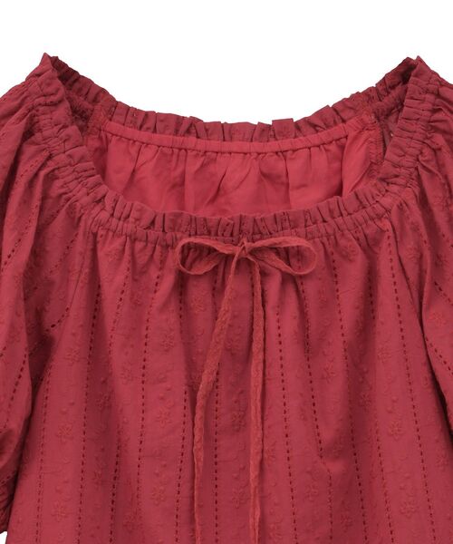 Areeam（アリーム）の「コットンレースラグランブラウス（シャツ/ブラウス・レディース・オフホワイト/レッド・FREE）」の22枚目の写真