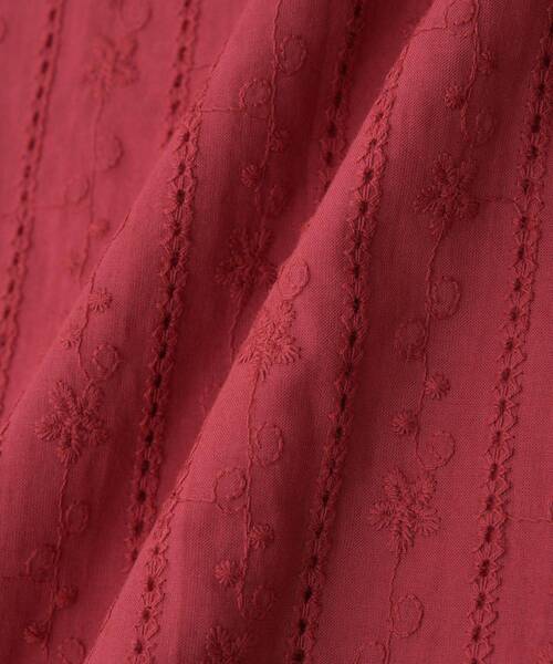 Areeam（アリーム）の「コットンレースラグランブラウス（シャツ/ブラウス・レディース・オフホワイト/レッド・FREE）」の9枚目の写真