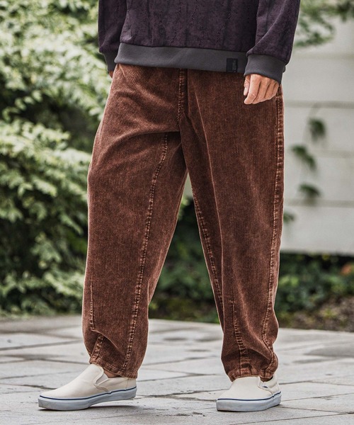 CAMBIO（カンビオ）の「mp13929-Medium Wale Chemical Wash Corduroy Easy Pants イージーパンツ（その他パンツ・メンズ・ブラック/ブラウン・M/L）」の4枚目の写真