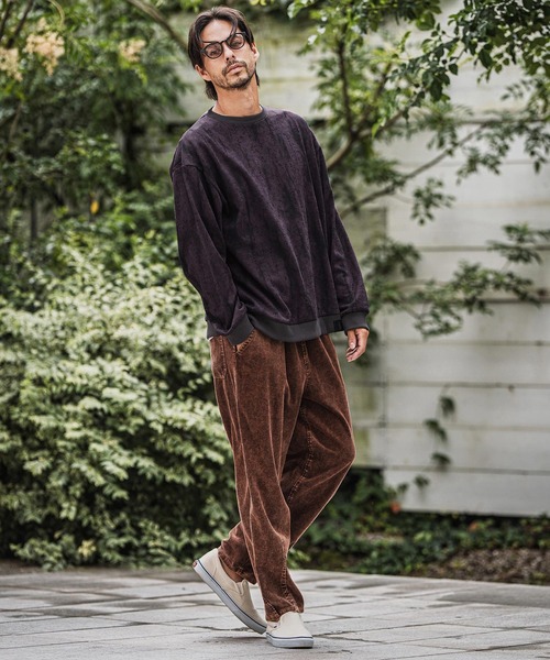 CAMBIO（カンビオ）の「mp13929-Medium Wale Chemical Wash Corduroy Easy Pants イージーパンツ（その他パンツ・メンズ・ブラック/ブラウン・M/L）」の7枚目の写真
