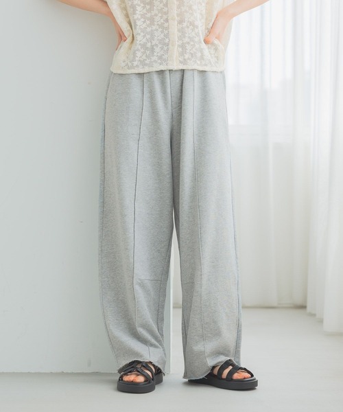 studio CLIP（スタディオクリップ）の「インレーコクーンパンツ（スウェットパンツ・レディース・アイボリー/ネイビー/ライトグレー・FREE）」の9枚目の写真