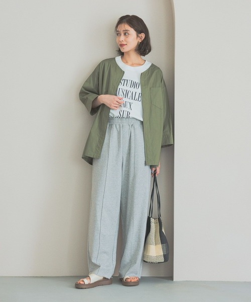 PLANET STUDIO パンツ　グレー Pla24awcol3-2_Dirty beige | x SYU.Man illustrator pants