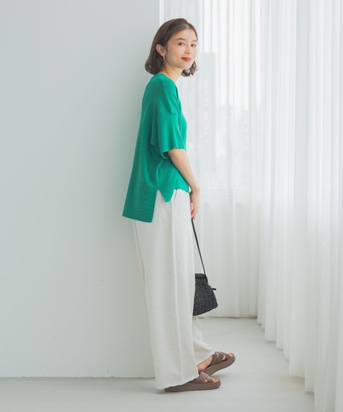 studio CLIP（スタディオクリップ）の「インレーコクーンパンツ（スウェットパンツ・レディース・アイボリー/ネイビー/ライトグレー・FREE）」の17枚目の写真