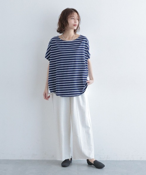 studio CLIP（スタディオクリップ）の「インレーコクーンパンツ（スウェットパンツ・レディース・アイボリー/ネイビー/ライトグレー・FREE）」の14枚目の写真