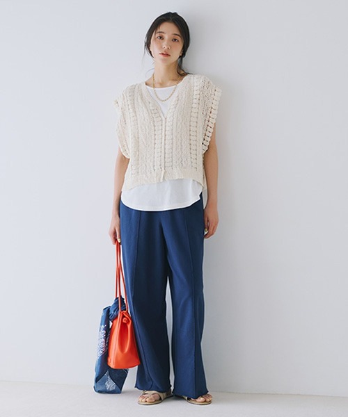 studio CLIP（スタディオクリップ）の「インレーコクーンパンツ（スウェットパンツ・レディース・アイボリー/ネイビー/ライトグレー・FREE）」の12枚目の写真