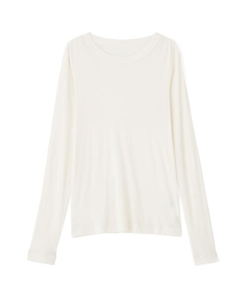 human woman(ヒューマンウーマン)の「◆シアークループルオーバー(Tシャツ/カットソー・レディース・グレー/ホワイト/ネイビー・MEDIUM)」の9枚目の写真
