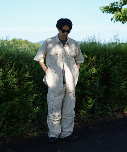 Snow Peak（スノーピーク）の「Snow Peak / Garment Dyed Convertible Shirt  ガーメントダイコンバーチブル シャツ（シャツ/ブラウス・メンズ・ブラック/アイボリー/ブラウン・M/L/XL）」の12枚目の写真