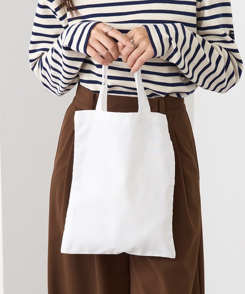 WESTFORD MILL(ウエストフォードミル)の「【WESTFORD MILL】Mini bag for life WM104-O VTS(トートバッグ・レディース・ネイビー/ブラック/ナチュラル/ホワイト・FREE)」の2枚目の写真