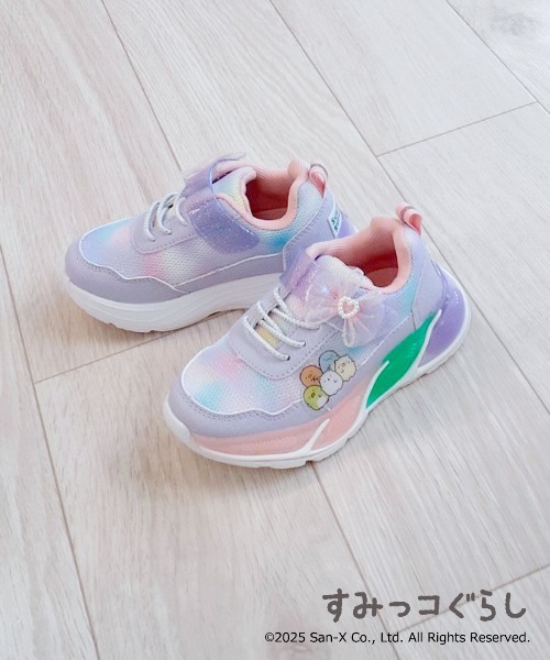 RUGGEDWORKS(ラゲッドワークス)の「《すみっコぐらし》キッズ 光る スニーカー(スニーカー・キッズ・ラベンダー/ピンク・15 /16/17/18)」の1枚目の写真