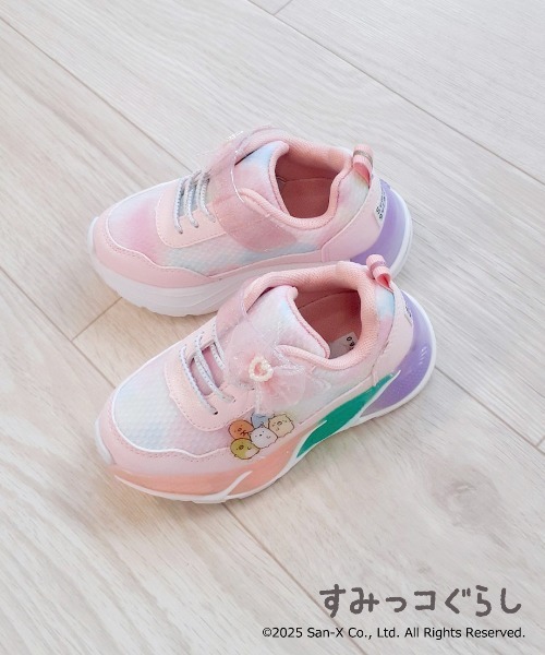 RUGGEDWORKS(ラゲッドワークス)の「《すみっコぐらし》キッズ 光る スニーカー(スニーカー・キッズ・ラベンダー/ピンク・15 /16/17/18)」の2枚目の写真