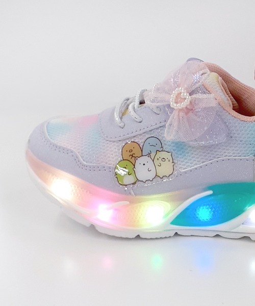 RUGGEDWORKS(ラゲッドワークス)の「《すみっコぐらし》キッズ 光る スニーカー(スニーカー・キッズ・ラベンダー/ピンク・15 /16/17/18)」の15枚目の写真