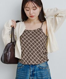 Kastane | チェックジャガードキャミ(キャミソール)
