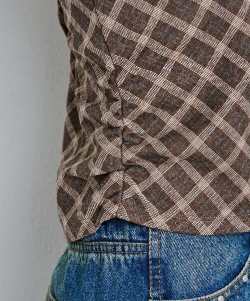 Kastane（カスタネ）の「チェックジャガードキャミ（キャミソール・レディース・アイボリー/ブラック/ブラウン・FREE）」の22枚目の写真