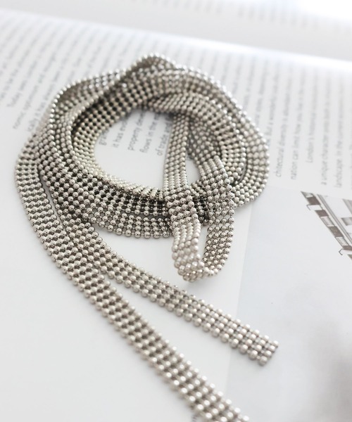 LEPSIM(レプシィム)の「マルチメタルタイネックレス 577821(ネックレス・レディース・ゴールド/シルバー/シルバー系その他/シルバー系その他2・ONE SIZE)」の1枚目の写真