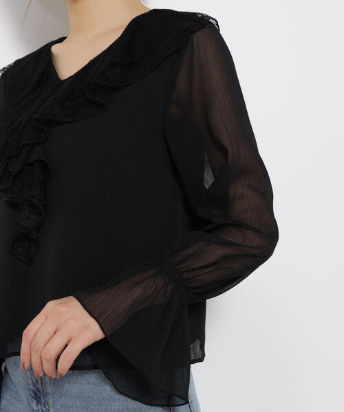 PROPORTION BODY DRESSING（プロポーションボディドレッシング）の「レースフリル楊柳ブラウス / 1215210807（シャツ/ブラウス・レディース・ブラック/ピンク/ホワイト・MEDIUM/SMALL）」の20枚目の写真