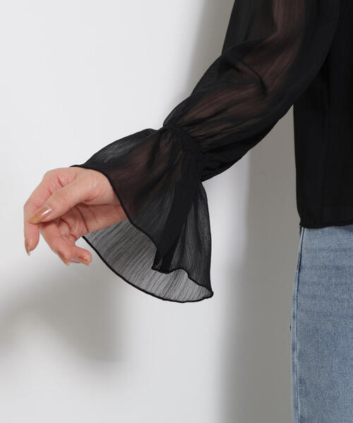 PROPORTION BODY DRESSING（プロポーションボディドレッシング）の「レースフリル楊柳ブラウス / 1215210807（シャツ/ブラウス・レディース・ブラック/ピンク/ホワイト・MEDIUM/SMALL）」の19枚目の写真