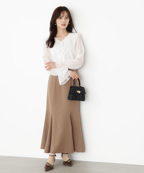 PROPORTION BODY DRESSING（プロポーションボディドレッシング）の「レースフリル楊柳ブラウス / 1215210807（シャツ/ブラウス・レディース・ブラック/ピンク/ホワイト・MEDIUM/SMALL）」の13枚目の写真