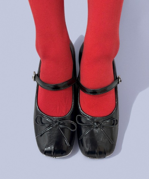 SETUP7(セットアップセブン)の「【SETUP7】≪軽量・柔らか≫ リボン メリージェーン フラットシューズ 結婚式・二次会・披露宴・お呼ばれ・セレモニー・成人式 同窓会・女子会・2次会・謝恩会・パーティー・デート オケージョン・食事会・演奏会・発表会・記念日・七五三・お宮参り KNF-TP(バレエシューズ・レディース・ブラック/シルバー・38/37/36)」の17枚目の写真