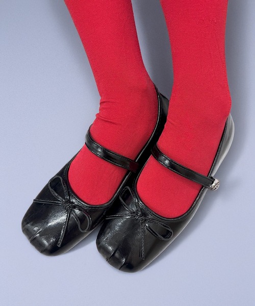 SETUP7(セットアップセブン)の「【SETUP7】≪軽量・柔らか≫ リボン メリージェーン フラットシューズ 結婚式・二次会・披露宴・お呼ばれ・セレモニー・成人式 同窓会・女子会・2次会・謝恩会・パーティー・デート オケージョン・食事会・演奏会・発表会・記念日・七五三・お宮参り KNF-TP(バレエシューズ・レディース・ブラック/シルバー・38/37/36)」の3枚目の写真