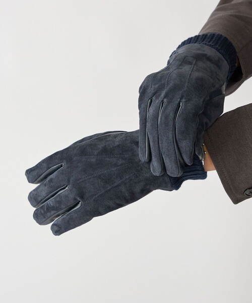 SHIPS（シップス）の「SHIPS:〈タッチパネル対応〉スエード リブ グローブ（手袋・メンズ・ネイビー/ブラウン/ブラック・ONE SIZE）」の5枚目の写真