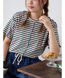 ehka sopo | 配色メローボーダーTシャツ(Tシャツ/カットソー)