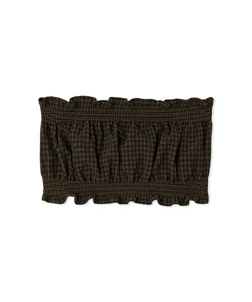 emmi(エミ)の「ギンガムチェック2ピースブラウス(シャツ/ブラウス・レディース・ブラウン/アイボリー・F)」の9枚目の写真