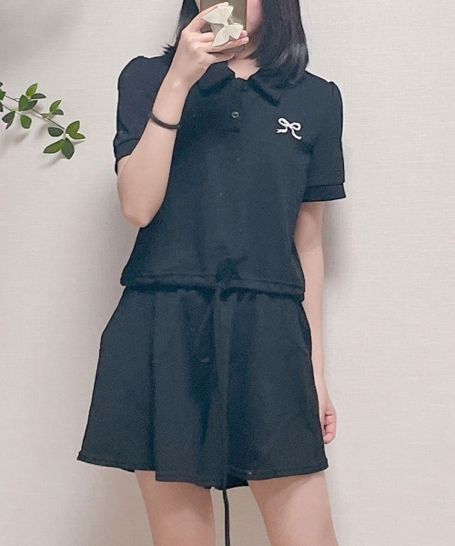 NANAHACHI(ナナハチ)の「ポロカラーTシャツ ショートパンツ セットアップ(セットアップ・レディース・クリーム/グレー/ブラック・FREE)」の22枚目の写真