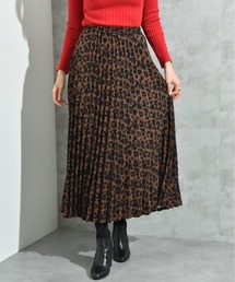 INTERPLANET | サンディングアニマルプリントプリーツスカート(スカート)