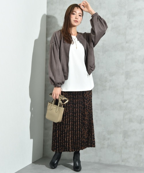 INTERPLANET（インタープラネット）の「サンディングアニマルプリントプリーツスカート（スカート・レディース・ブラウン/オフホワイト・FREE）」の10枚目の写真