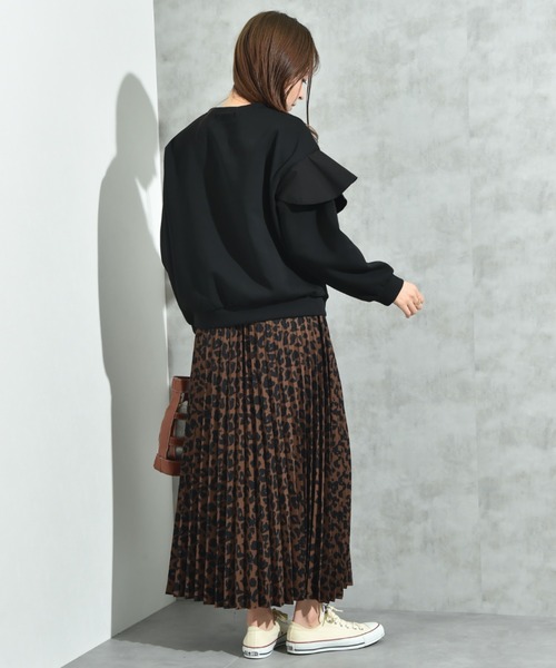 INTERPLANET（インタープラネット）の「サンディングアニマルプリントプリーツスカート（スカート・レディース・ブラウン/オフホワイト・FREE）」の15枚目の写真