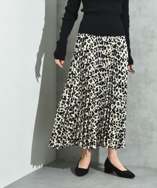 INTERPLANET（インタープラネット）の「サンディングアニマルプリントプリーツスカート（スカート・レディース・ブラウン/オフホワイト・FREE）」の18枚目の写真