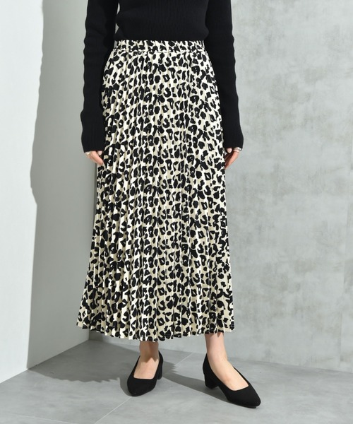 INTERPLANET（インタープラネット）の「サンディングアニマルプリントプリーツスカート（スカート・レディース・ブラウン/オフホワイト・FREE）」の22枚目の写真