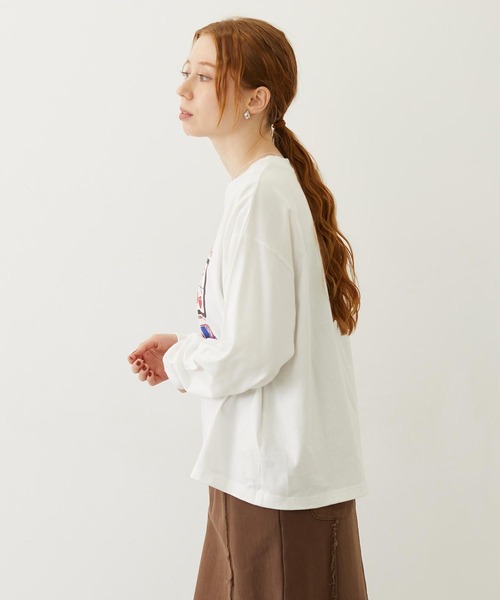 MILKFED.（ミルクフェド）の「CHERRY SLOT L/S TEE（Tシャツ/カットソー・レディース・ホワイト/ネイビー/ライトパープル・M/L）」の11枚目の写真