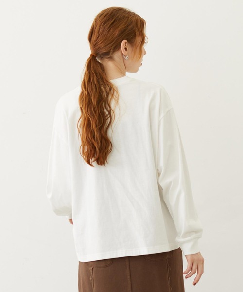 MILKFED.（ミルクフェド）の「CHERRY SLOT L/S TEE（Tシャツ/カットソー・レディース・ホワイト/ネイビー/ライトパープル・M/L）」の12枚目の写真